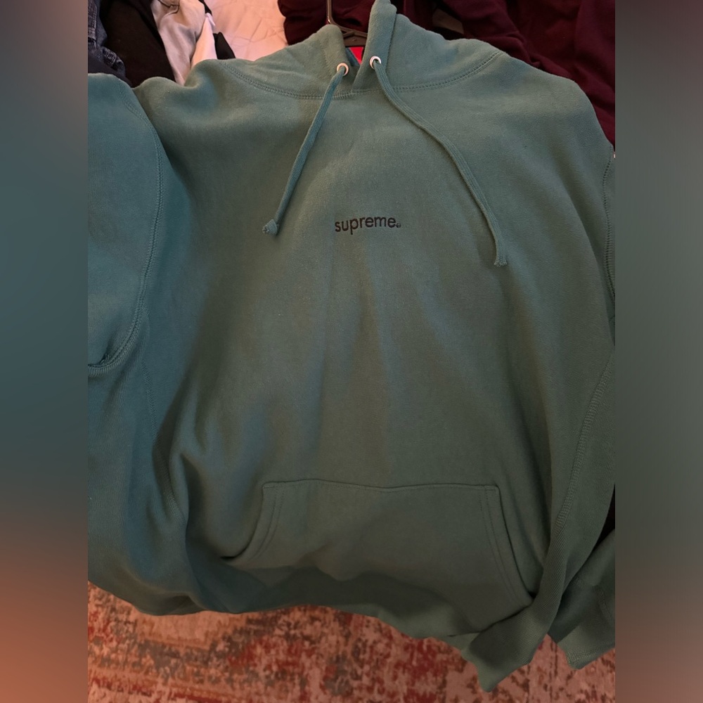 Supreme Green Hoodie Size Large